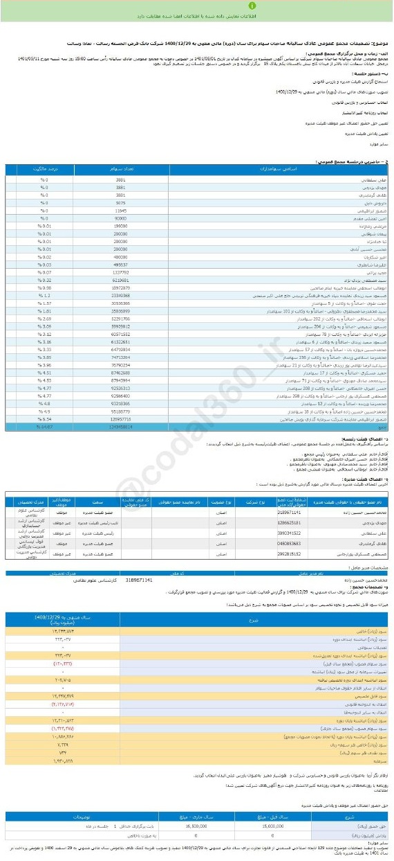 پرداخت سود وسالت